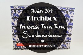 Birchbox février 2014 sans dessus dessous avec Princesse Tam tam