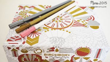 Birchbox Mars 2015 – Color Your Box (doré argent et rose)