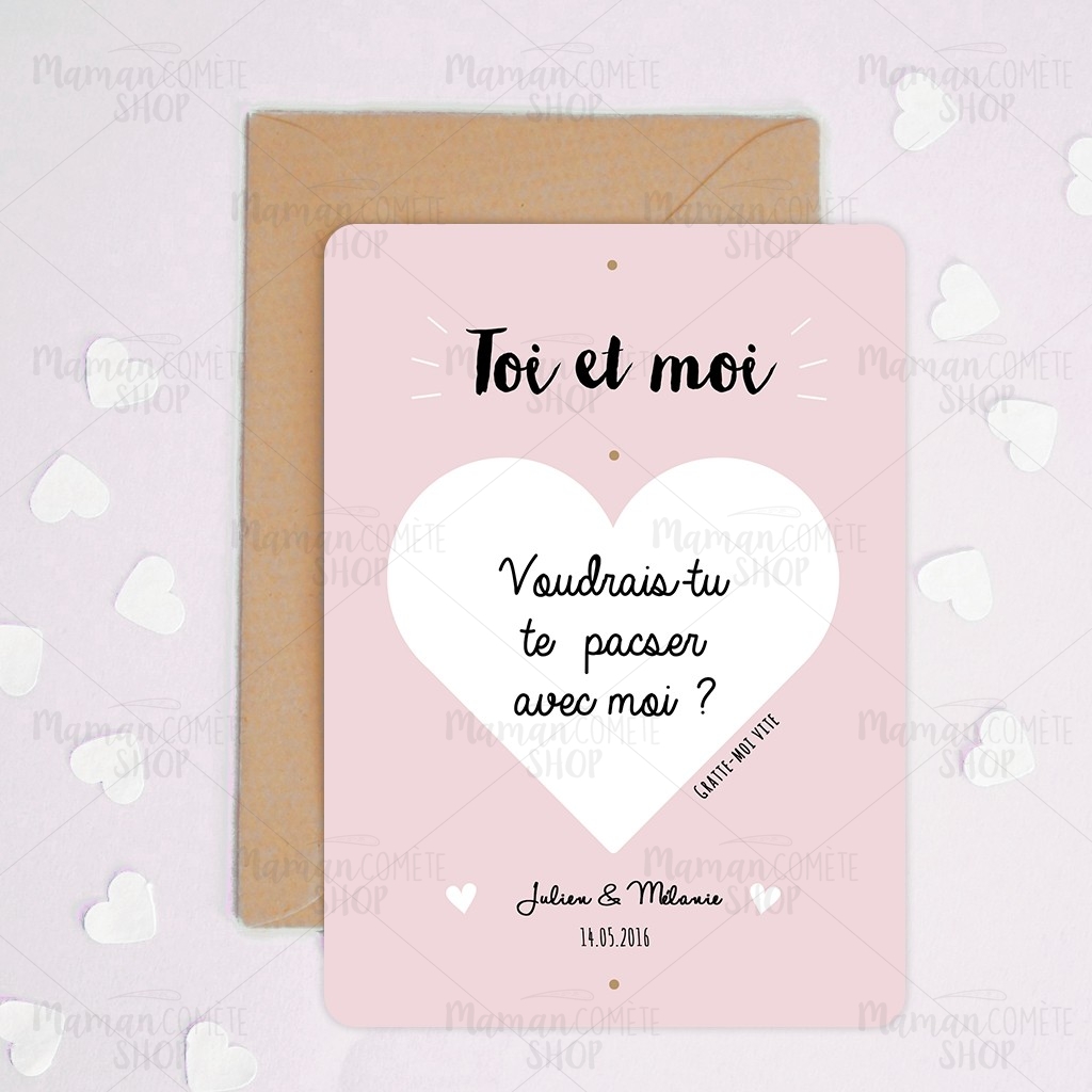 Carte A Gratter Annonce Amour Maman Comete