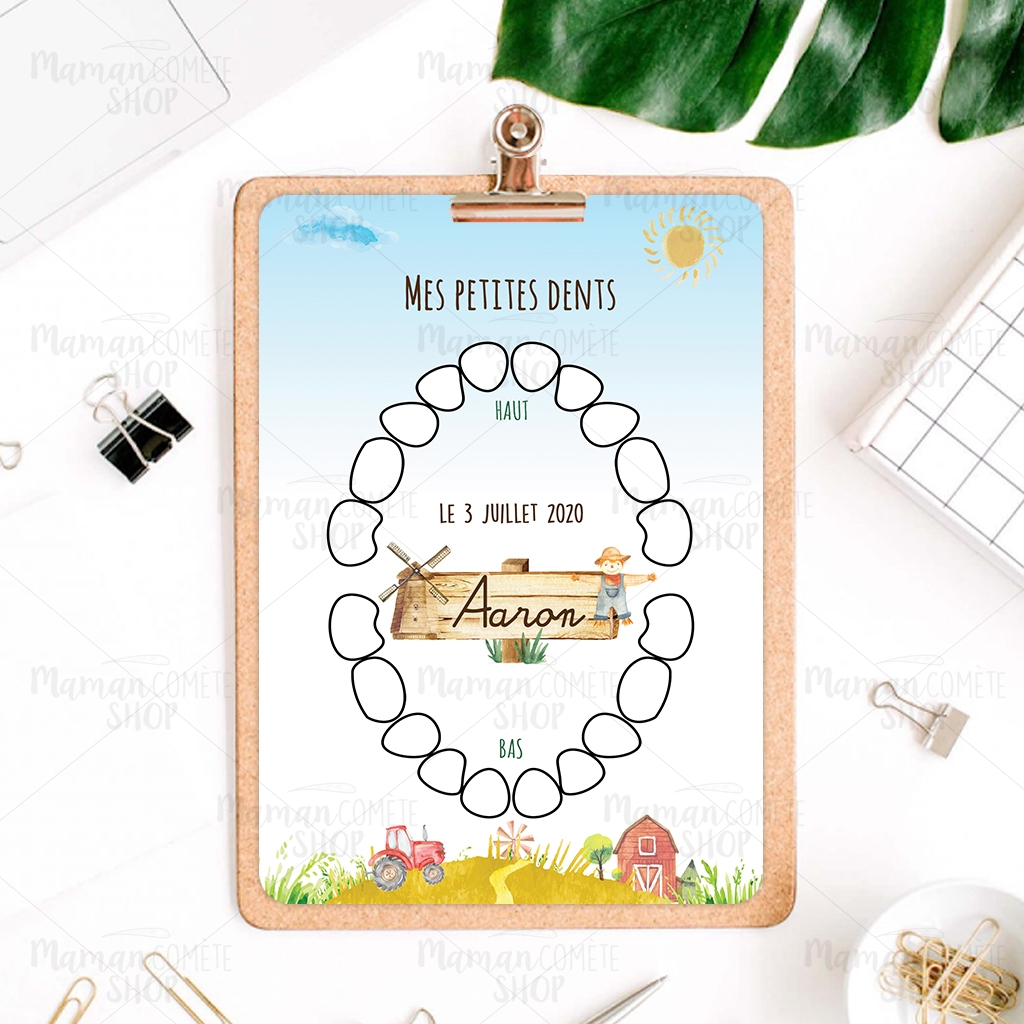 Carte Petites Dents Theme Champetre Maman Comete