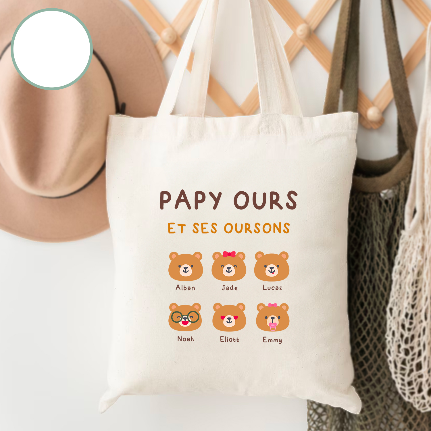 Totebag-personnalisé-papi-ours-sac-fête-grand-père-cadeau-petits-enfants-