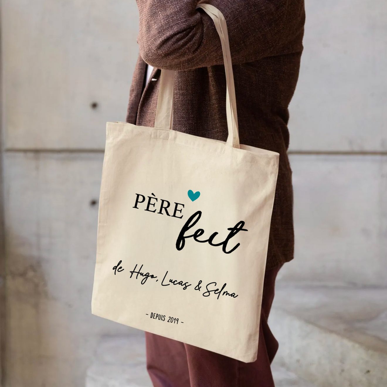 Cadeau Papa Fille Et Fils Avec Amour - Câlin De Poche Personnalisé main image 0