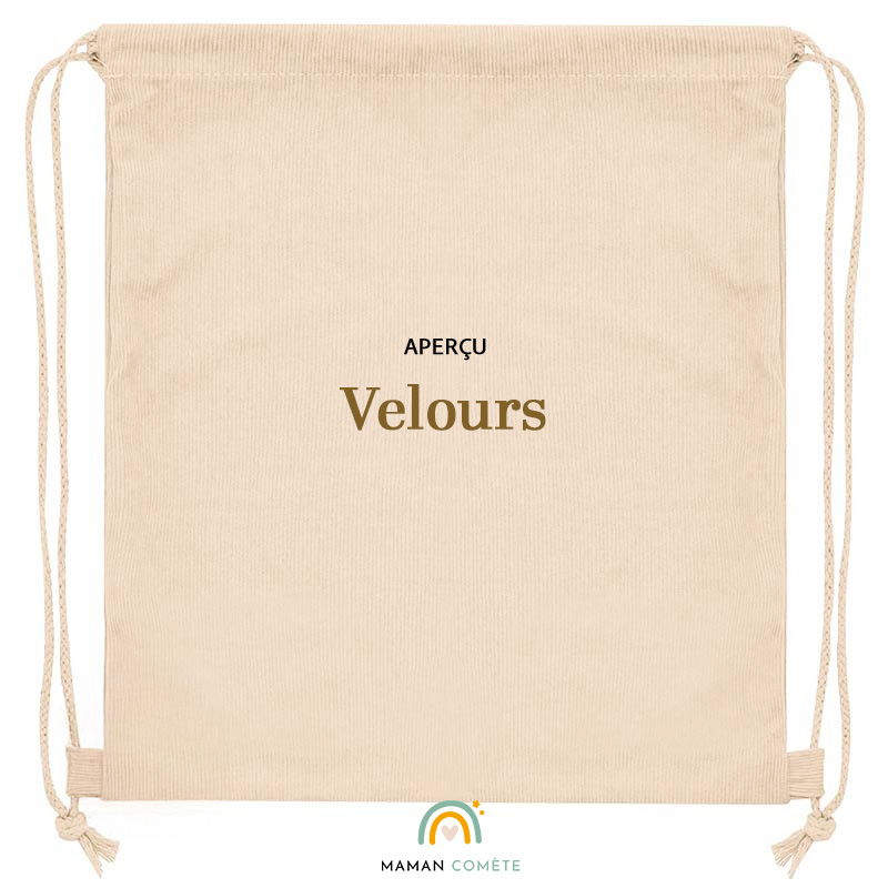 Sac en velours côtelé