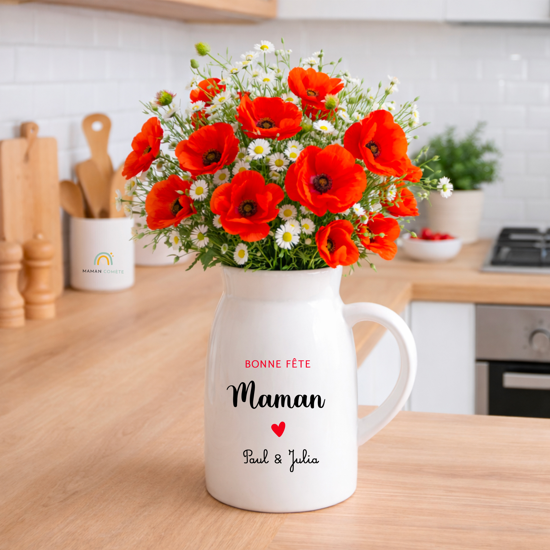 Pot de fleurs personnalisé – cadeau maman mamie marraine maîtresse