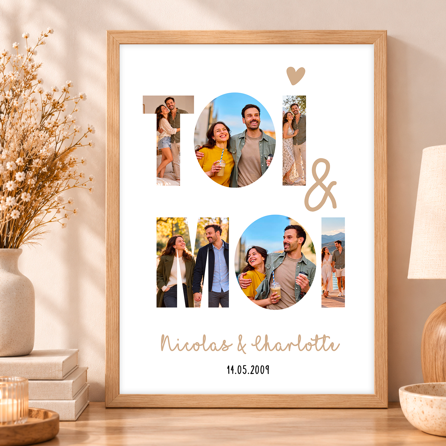 Affiche-Couple-toi-et-moi-photos-idée-cadeau-mariage-amour-cadre